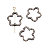 WYSIWYG 20pcs 16x16mm Flower Charms Small Holes Flower Charm Bead Hollow Flower Charms Beads For Jewelry Making