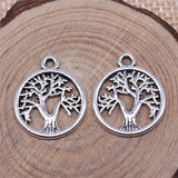 WYSIWYG 20pcs 16x16mm Tree Of Life Charms Antique Silver Color Pendant For Jewelry Making DIY Jewelry Findings EF3777
