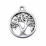 WYSIWYG 20pcs 16x16mm Tree Of Life Charms Antique Silver Color Pendant For Jewelry Making DIY Jewelry Findings EF3777