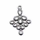 WYSIWYG 20pcs 16x24mm Antique Silver Color Earring Connector For Jewelry Making DIY Jewelry Findings