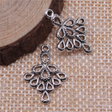 WYSIWYG 20pcs 16x24mm Antique Silver Color Earring Connector For Jewelry Making DIY Jewelry Findings