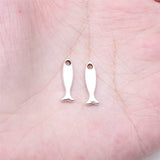 WYSIWYG 20pcs 16x5mm Antique Silver Color Fish Charms For Jewelry Making