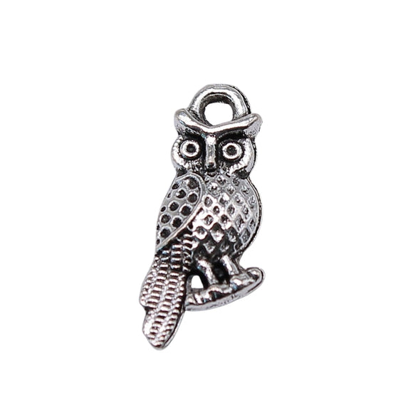 20pcs 16x7mm Tibetan Silver Color Owl Charms Wholesale Owl Small Charm Tiny Owl Charm For Jewelry Making ef4553