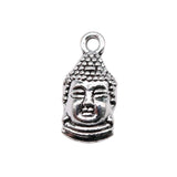 WYSIWYG 20pcs 16x8mm 2 Colors Antique Bronze Charm Buddha Charms Thai Buddha Double Sided Charms Buddha Head EF3924