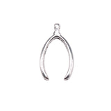 20pcs 16x9mm Antique Silver Color Wishbone Charms Lucky Wishbone Charms Wish Bone Charms ef4771