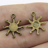 WYSIWYG 20pcs 17mm Antique Silver Color Antique Bronze Pendant Sun Sun Charm Pendants Sun Pendants