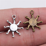 WYSIWYG 20pcs 17mm Antique Silver Color Antique Bronze Pendant Sun Sun Charm Pendants Sun Pendants
