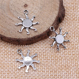 WYSIWYG 20pcs 17mm Antique Silver Color Antique Bronze Pendant Sun Sun Charm Pendants Sun Pendants