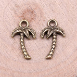 WYSIWYG 20pcs 17x10mm Antique Silver Color Coconut Tree Charms Pendant For Jewelry Making DIY Jewelry Findings