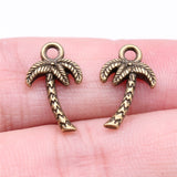 WYSIWYG 20pcs 17x10mm Antique Silver Color Coconut Tree Charms Pendant For Jewelry Making DIY Jewelry Findings