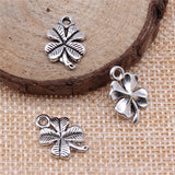WYSIWYG 20pcs 17x11mm 3 Colors Lucky Irish Four Leaf Clover Charms DIY Handmade Jewelry Pendant EF3923