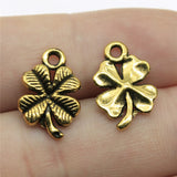 WYSIWYG 20pcs 17x11mm 3 Colors Lucky Irish Four Leaf Clover Charms DIY Handmade Jewelry Pendant EF3923