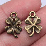 WYSIWYG 20pcs 17x11mm 3 Colors Lucky Irish Four Leaf Clover Charms DIY Handmade Jewelry Pendant EF3923