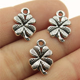 WYSIWYG 20pcs 17x11mm 3 Colors Lucky Irish Four Leaf Clover Charms DIY Handmade Jewelry Pendant EF3923