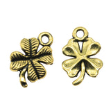 WYSIWYG 20pcs 17x11mm 3 Colors Lucky Irish Four Leaf Clover Charms DIY Handmade Jewelry Pendant EF3923