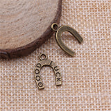 20pcs 17x12mm 3 Colors Lucky Horseshoe Charm Horseshoe Charm Pendant EF3922