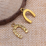 20pcs 17x12mm 3 Colors Lucky Horseshoe Charm Horseshoe Charm Pendant EF3922
