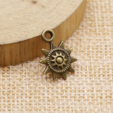 WYSIWYG 20pcs 17x12mm 3 Colors Small Sun Pendant Charms For Jewelry Making h0348