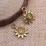 WYSIWYG 20pcs 17x12mm 3 Colors Small Sun Pendant Charms For Jewelry Making h0348