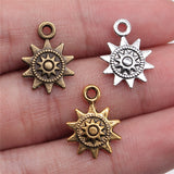 WYSIWYG 20pcs 17x12mm 3 Colors Small Sun Pendant Charms For Jewelry Making h0348
