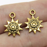 WYSIWYG 20pcs 17x12mm 3 Colors Small Sun Pendant Charms For Jewelry Making h0348