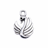 WYSIWYG 20pcs 17x12mm Antique Silver Color Swan Charms Pendant For Jewelry Making DIY Jewelry Findings
