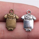 WYSIWYG 20pcs 17x12mm Pendant Baby Cloth Baby Cloth Charm Pendants For Jewelry Making 2 Colors Baby Cloth Pendants