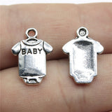 WYSIWYG 20pcs 17x12mm Pendant Baby Cloth Baby Cloth Charm Pendants For Jewelry Making 2 Colors Baby Cloth Pendants