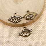 WYSIWYG 20pcs 17x13mm Eye Charms Pendants For Jewelry Making Antique Silver Plated Antique Bronze Color Jewelry Findings