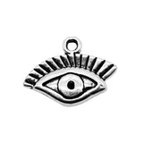WYSIWYG 20pcs 17x13mm Eye Charms Pendants For Jewelry Making Antique Silver Plated Antique Bronze Color Jewelry Findings