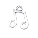 WYSIWYG 20pcs 17x14mm Antique Silver Color Musical Note Charms For Jewelry Making