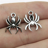 WYSIWYG 20pcs 17x14mm Antique Silver Color Plated Spider Handmade Charms Pendant DIY For Bracelet Necklace