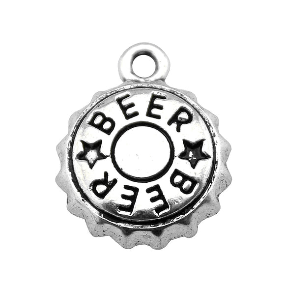 20pcs 17x14mm Beer Bottle Cap Charm Charms For Jewelry Making Beer Bottle Cap Charms Beer Bottle Cap ef1618