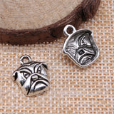 20pcs 17x14mm Bulldog Charms Antique Silver Color Charms For Jewelry Making Jewelry Findings h2874