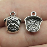 20pcs 17x14mm Bulldog Charms Antique Silver Color Charms For Jewelry Making Jewelry Findings h2874