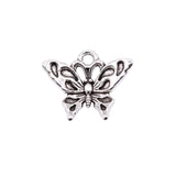 WYSIWYG 20pcs 17x14mm Butterfly Charms For Jewelry Making Antique Silver Plated Antique Bronze Color Jewelry Findings