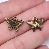 WYSIWYG 20pcs 17x14mm Butterfly Charms For Jewelry Making Antique Silver Plated Antique Bronze Color Jewelry Findings