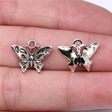 WYSIWYG 20pcs 17x14mm Butterfly Charms For Jewelry Making Antique Silver Plated Antique Bronze Color Jewelry Findings