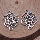 WYSIWYG 20pcs 17x14mm Hollow Flower Connector Charms For Jewelry Making DIY Jewelry Findings