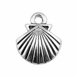 WYSIWYG 20pcs 17x14mm Shell Charms Antique Silver Color Pendant Charms For Jewelry Making Jewelry Accessories
