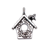 WYSIWYG 20pcs 17x15mm 2 Colors Antique Silver Color Antique Bronze Plated Birdcage Charm Bird House Charm Bird Nest Charm