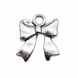 WYSIWYG 20pcs 17x15mm Bowknot Charms For Jewelry Making Antique Silver Plated Antique Bronze Color Jewelry Findings