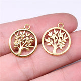 20pcs 17x17mm 3 Colors Tree Of Life Charms Pendant For Jewelry Making DIY Jewelry Findings EF3982