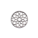 WYSIWYG 20pcs 17x17mm Antique Silver Color Openwork Flower Of Life Charms For Jewelry Making
