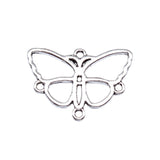WYSIWYG 20pcs 17x24mm Antique Silver Color Hollow Butterfly Connector For Jewelry Making