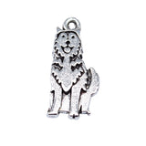 WYSIWYG 20pcs 17x8mm Antique Silver Color Husky Charms For Jewelry Making
