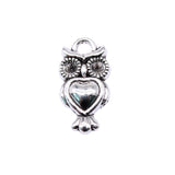 WYSIWYG 20pcs 17x9mm Owl Charms For Jewelry Making Antique Silver Plated Antique Bronze Color Jewelry Findings