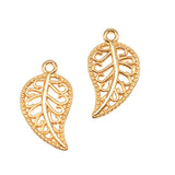 WYSIWYG 20pcs 18x10mm 5 Colors Small Leaf Charms Leaves Charm For Jewelry Making