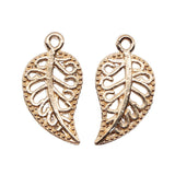 WYSIWYG 20pcs 18x10mm 5 Colors Small Leaf Charms Leaves Charm For Jewelry Making