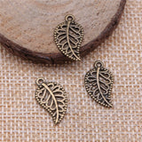 WYSIWYG 20pcs 18x10mm 5 Colors Small Leaf Charms Leaves Charm For Jewelry Making